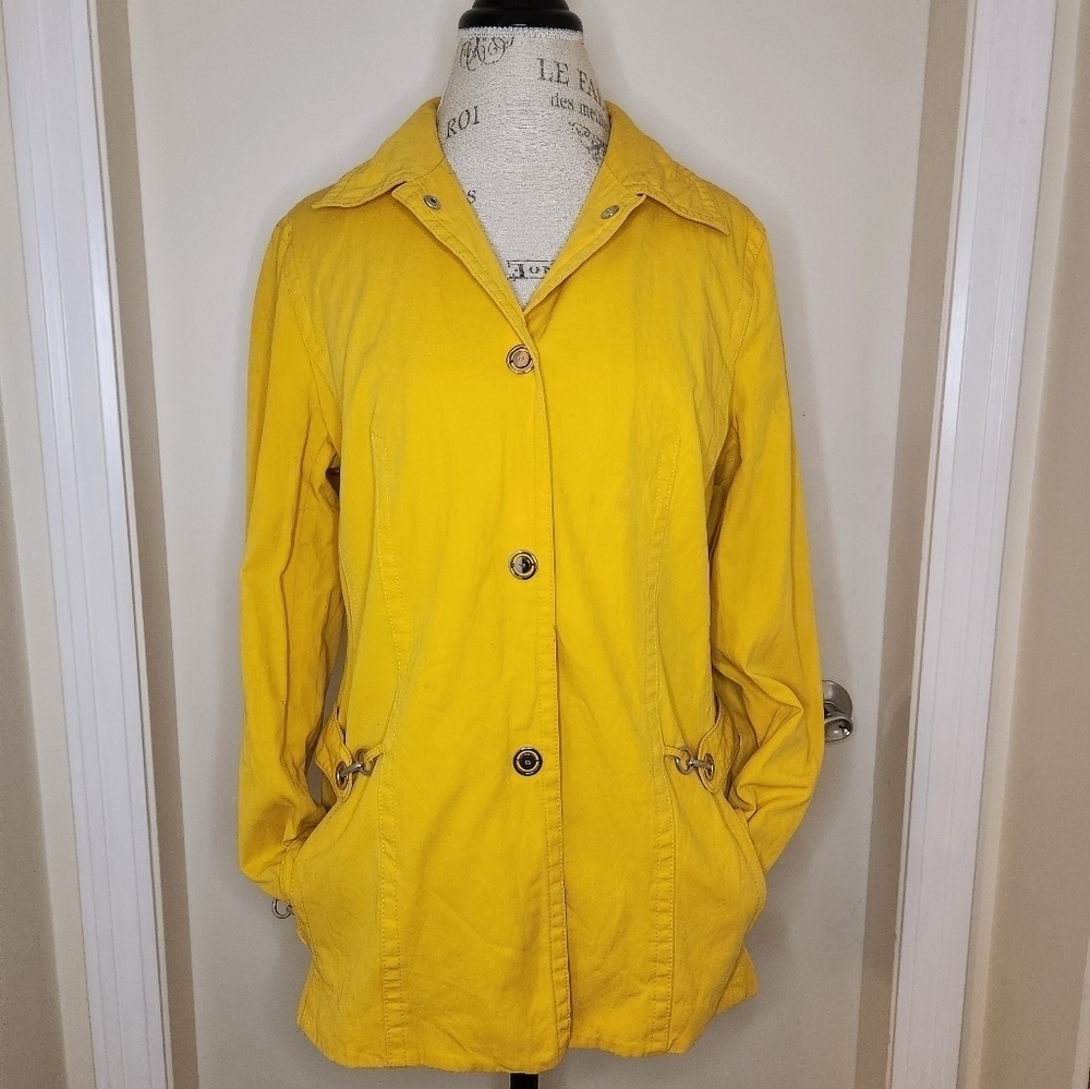 Escada Yellow Trench Coat Jacket